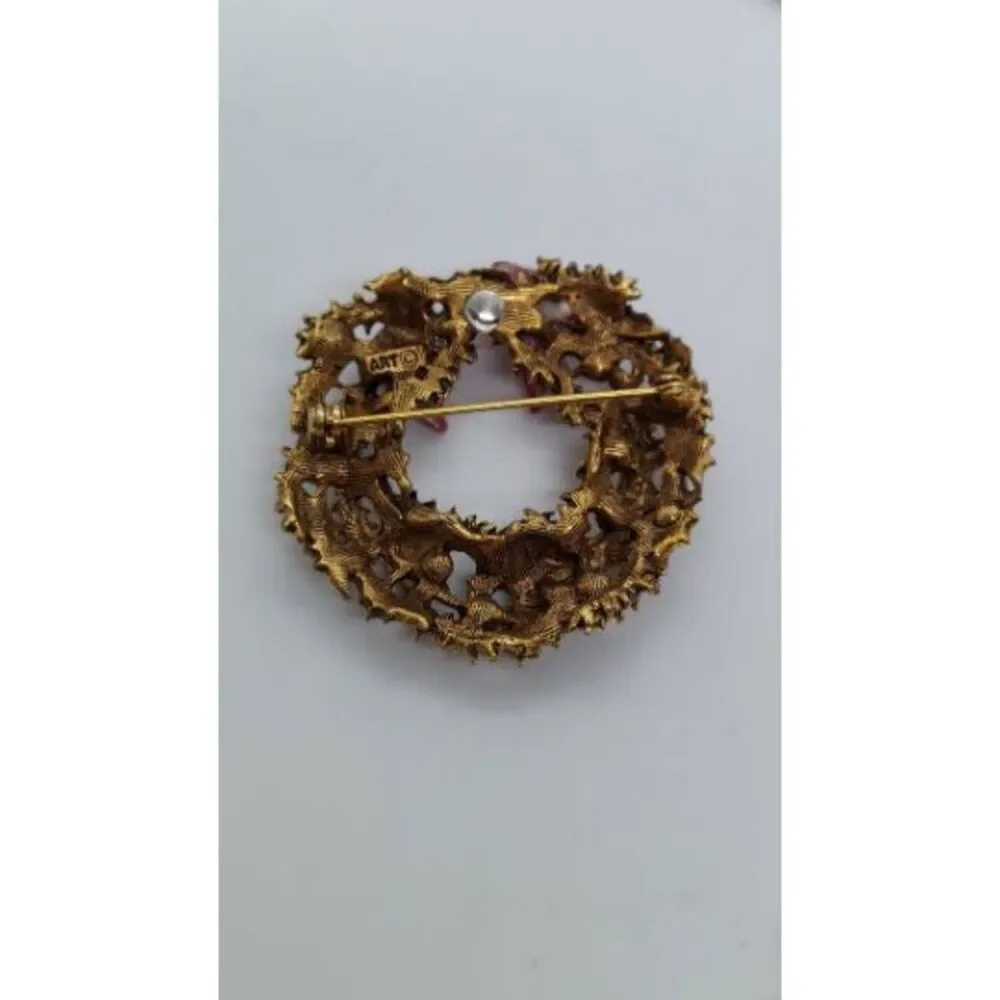 Vintage ART wreath brooch‎ Arthur Pepper